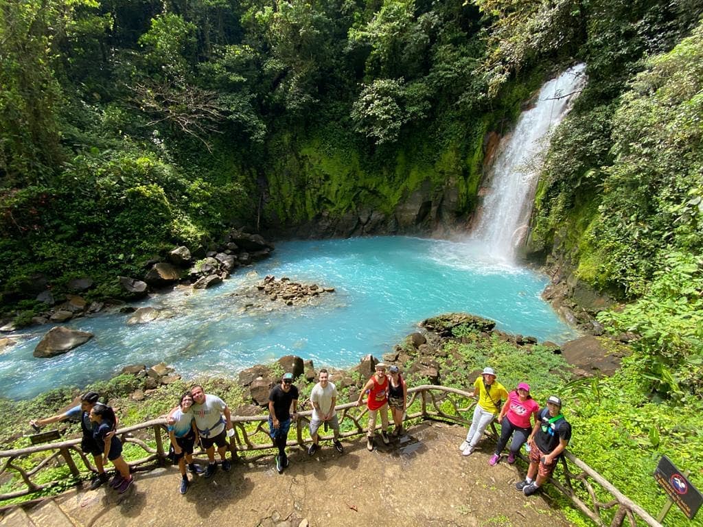 Discover the hidden beauty of the Rio Celeste Waterfall's stunning blue hues.