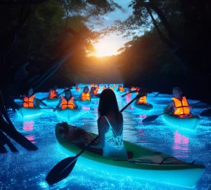 Bioluminescent kayak tours